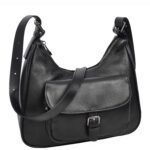 Womens Classic Genuine Leather Shoulder Bag Liora Black