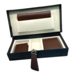 Dark Brown Luxury Leather Gift Set - Image 3