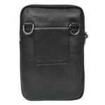 Mens Genuine Leather Wrist Bag Multi-Pockets Money Travel Organiser Pouch Dinan Black