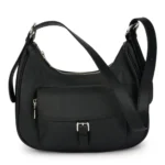 Womens Classic Genuine Leather Shoulder Bag Liora Black - Image 2